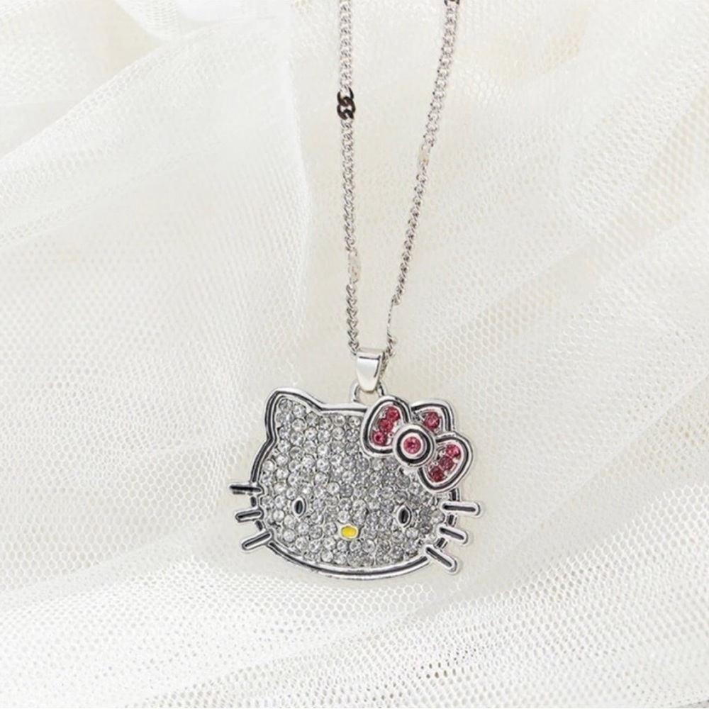 New Luxury Hello Kitty Crystal Pendant  Necklace‎
